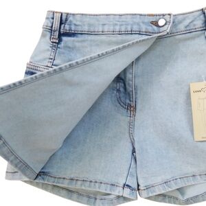 Love Trends Denim Basic Wrap Skort‎ Size 5 Juniors NEW